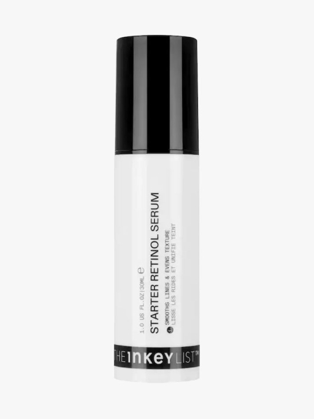The Inkey List Starter Retinol Serum in branded component on a light gray background