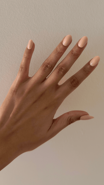 Taylor after applying the OPI PressOn Nails